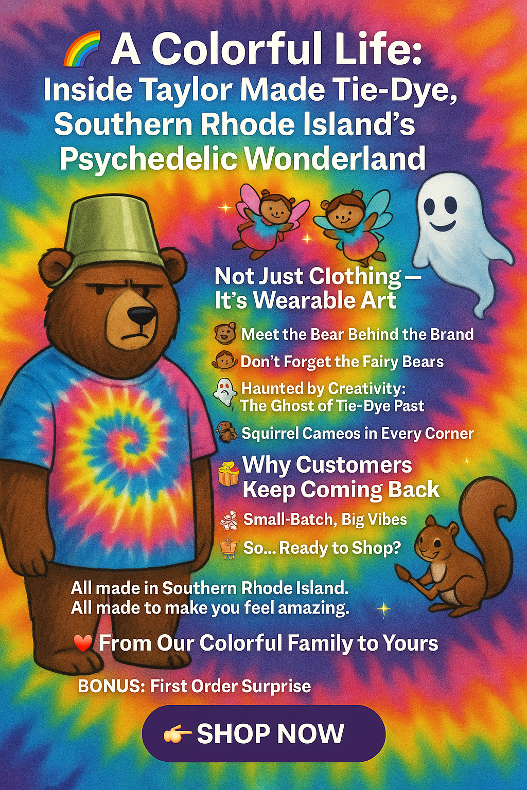 🌈 A Colorful Life: Inside Taylor Made Tie-Dye, Southern Rhode Island’s Psychedelic Wonderland