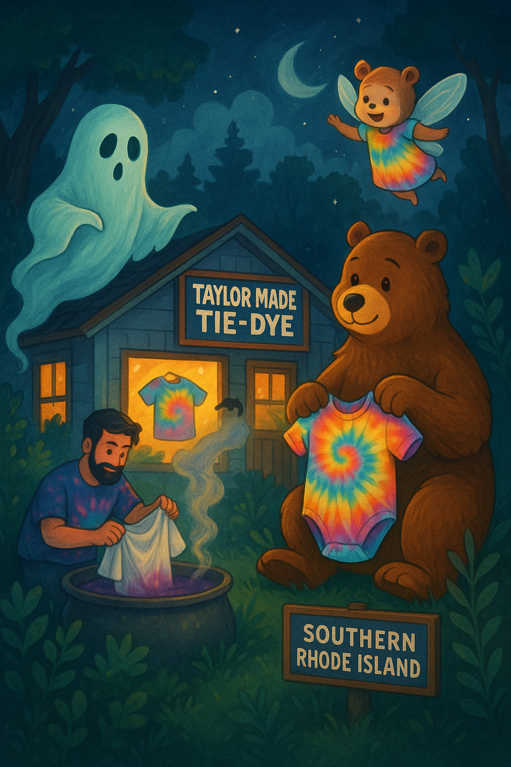 A 20-Minute Tale from the Bear, the Ghost of Tie-Dye Past, and the Fairy Bears of Southern Rhode Island