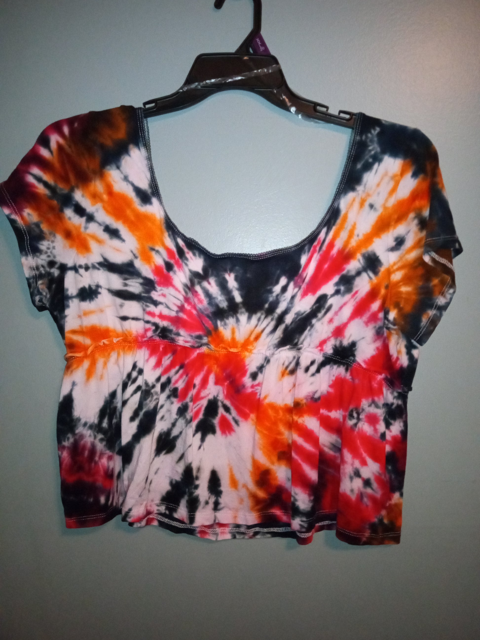 Short sleeve ladies crop top size 2X